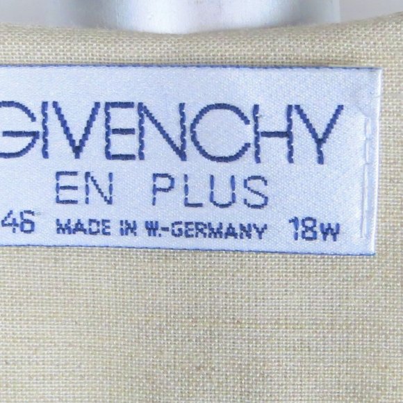 SALE Givenchy EN Plus Ivory Linen Dress Size 18W US/46 - Picture 3 of 4